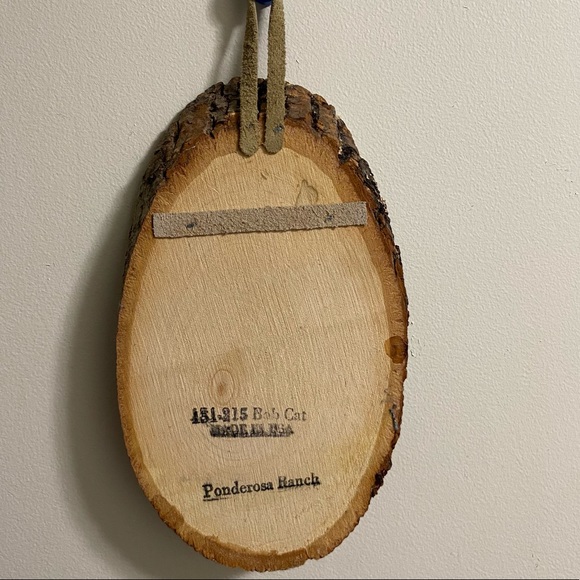 * LAST CHANCE* Ponderosa Ranch Bob Cat Log Slice Wall Art - Picture 3 of 6